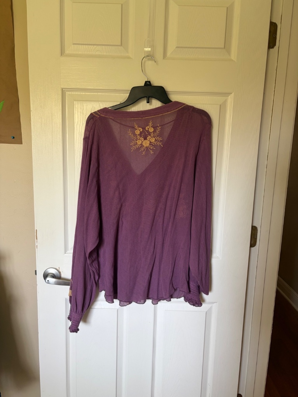 Free People Margie Button Up Top - Purple - S - Picture 5 of 5
